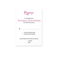 Simply Elegant - RSVP Card (3.5"x5") Portrait