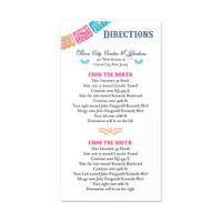 Fiesta - Directions Insert (3.5" x 6.5")