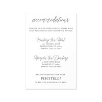 Classic Cursive - Accommodations Insert (3.5 "x 5.75")