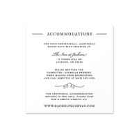 Modern Monogram - Accommodations Insert (5" x 5")