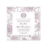 Ornate Flowers - Invitation Card (5.625" x 5.625")