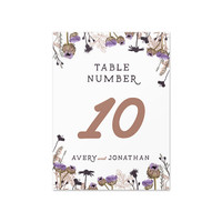 Wildflowers - Table Numbers