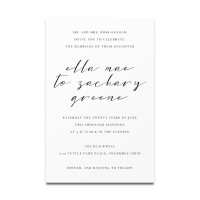 Simple Script A9 Invitation Card (5.5"x8.5")