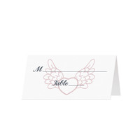 HEARTS AND FLOWERS- Blank Folded Place Cards (25 Pack)
