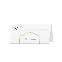 Gold Lines - Blank Folded Place Cards (25 Pack)