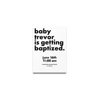 Bold Baptism - Invitation Card (3.75"x5.25")