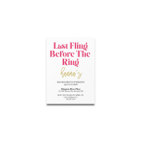 Last Fling - Invitation Card (3.75"x5.25")