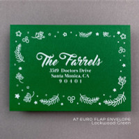 Scribble Christmas Holiday A7 Full Guest Address White Ink Printed A7 Euro Flap Envelopes