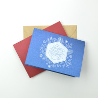 Happy Holidays - Folded Holiday Cards and Envelopes Set (12 Pack)