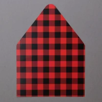 Holiday Red Flannel - Holiday Envelope Liner