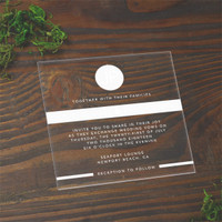 Modern 6.25x6.25 Acrylic Wedding Invitation