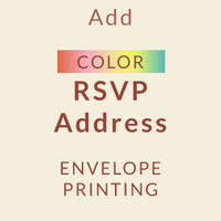 RSVP Address Color Envelope Printing - ADD ON