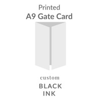 A9 (5.5x8.5) Printed Gate Card -  Black Ink Upload Your Own Design
