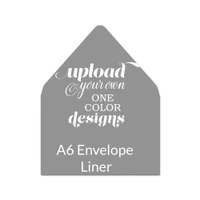 White Ink Printing A6 Euro Flap Envelope Liner