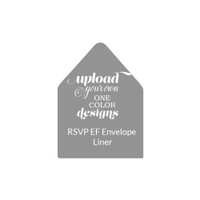 White Ink Printing RSVP Euro Flap Envelope Liner