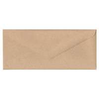 Imperfect No. 10 Euro Flap Straw Kraft Envelope - Adhesive Issue