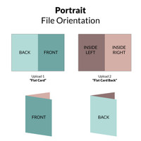 4.5x6.25 (A6) Printed Folded Card -  White Ink Upload Your Own Design