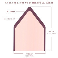 Full Flap Inner A7 Euro Flap Envelope Liners Taupe