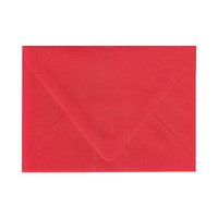 Imperfect A7 Euro Flap Bright Red Envelope - Cut Variation