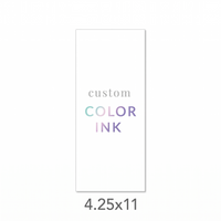 4.25x11 Printed Card -  Color Ink Upload Your Own Design