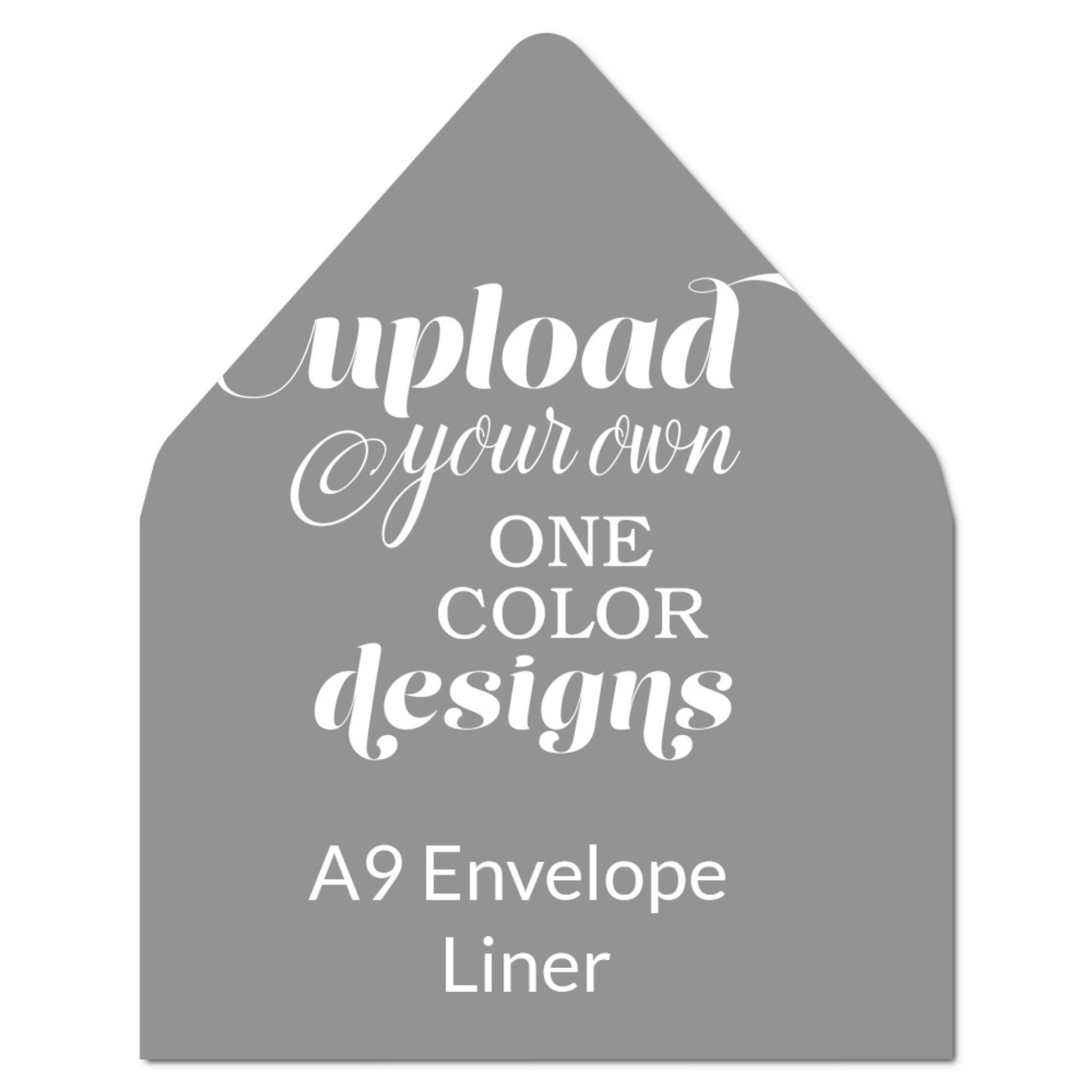 White Ink Printing A9 Euro Flap Envelope Liner Cards Pockets
