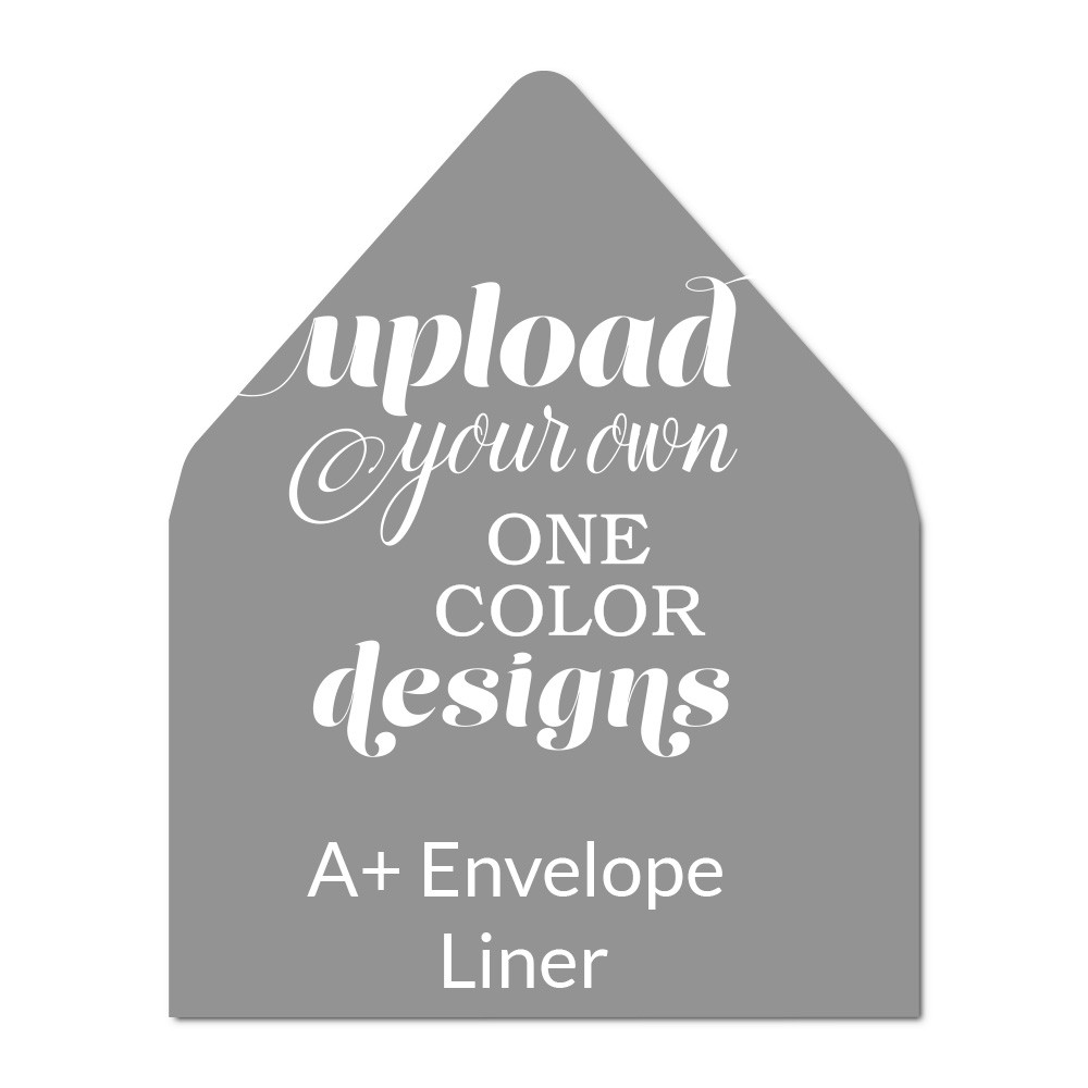 White Ink Printing A+ Euro Flap Envelope Liner - Cards & Pockets