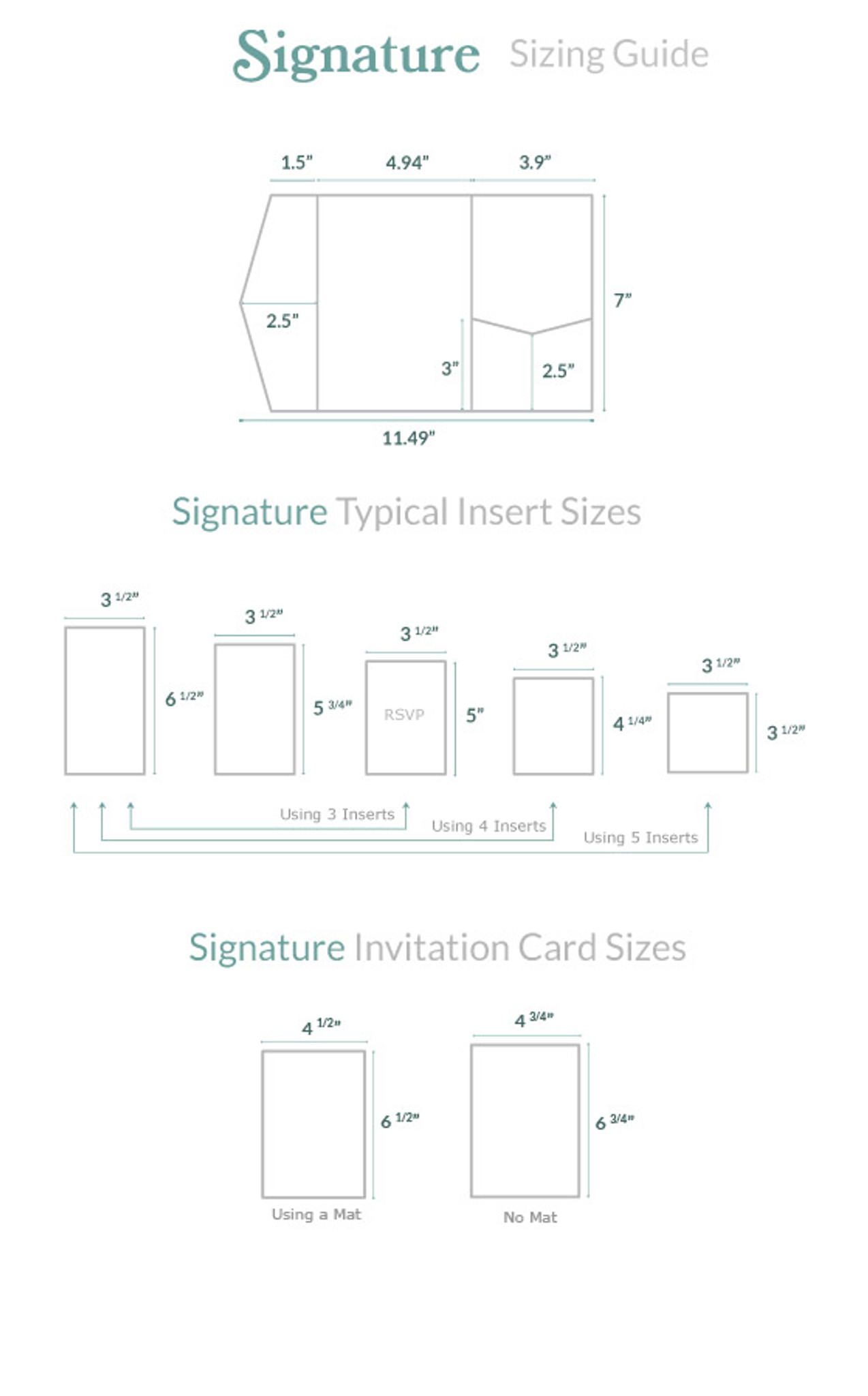 Signature A7 Pocket Invitation Onyx - Cards & Pockets