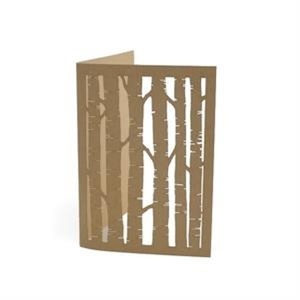 Birch Trees Laser Folded Card
