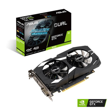 ASUS DUAL-GTX1650-O4G DUAL GeForce GTX 1650 4GB OVERCLOCKED GDDR5 PCI-E3.0 DVI-D, HDMI, DISPLAY PORT