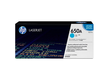 HP 650A Cyan LaserJet Toner Cartridge CE271A