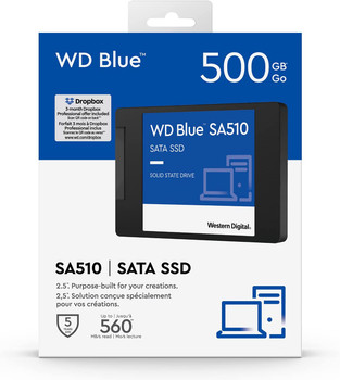 WD Blue SA510 500GB SSD 2.5" SATA R/W 560/510MBS