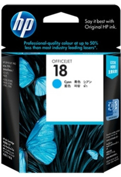 HP 18 Cyan Ink Cartridge C4937a