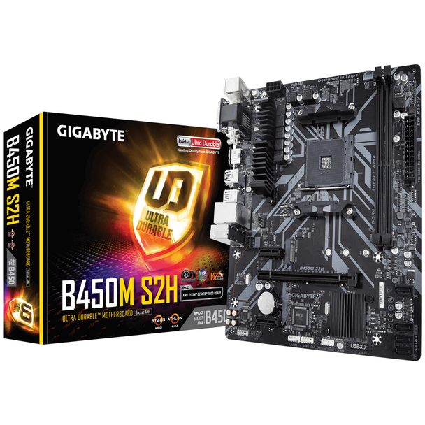 Gigabyte GA-B450M-S2H mATX Motherboard for AMD Ryzen 2nd/3rd Gen