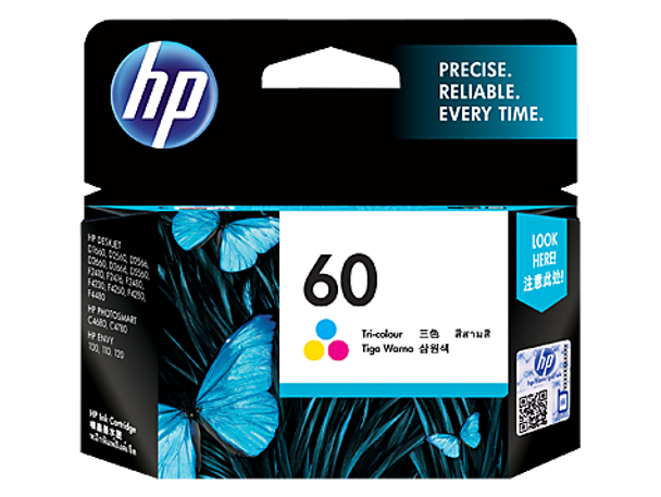HP 60 Tri-color Ink Cartridge CC643WA
