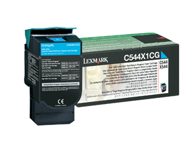 Lexmark C544/x544 Cyan Extra HY Ret Prg Toner