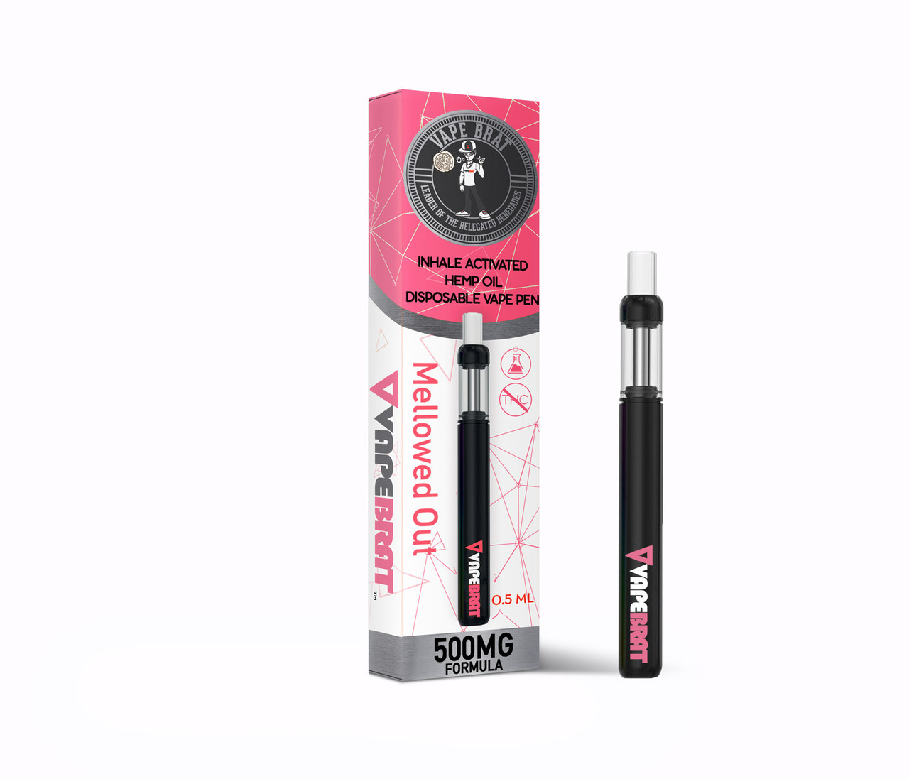 Vape Brat CBD Disposable Pen: 500mg CBD (5 Pack)