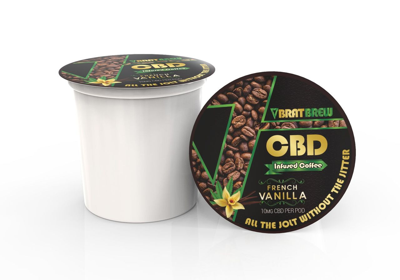 BratBrew: French Vanilla Flavor: CBD Infused Coffee Pod (5 Pack)