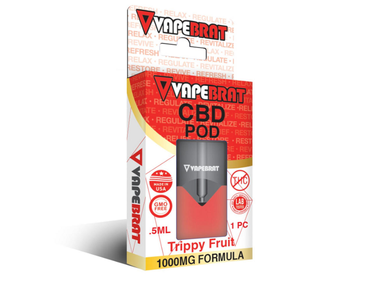 VapeBrat 1000MG Pre-filled Pods (Box: 5 Pieces)