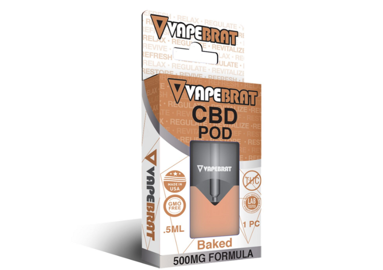 VapeBrat 500MG Pre-filled Pods  (Box: 5 Pieces)