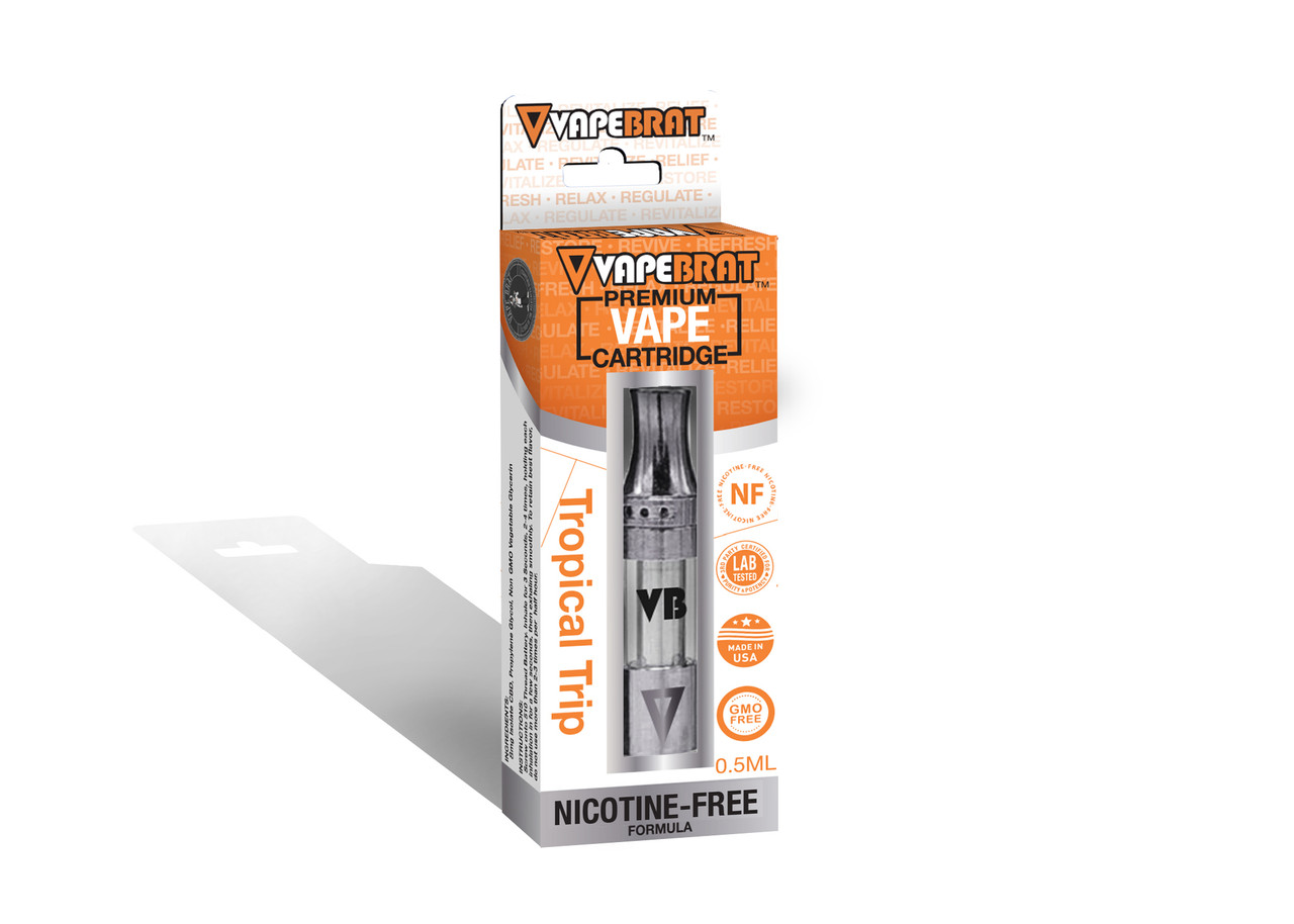 VapeBrat Disposable Nicotine Free Cartridge: Tropical Trip