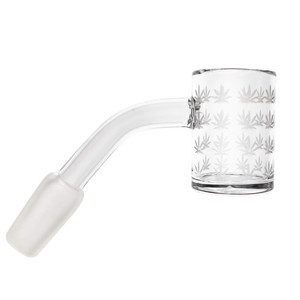 14mm 45 Degree Male Bucket Banger with Leaf Etching 14mm 45 Degree Male Bucket Banger with Leaf Etching