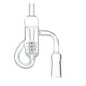 Diamond Knot Recycler Quartz Banger: 14mm Female 90 Degree Diamond Knot Recycler Quartz Banger: 14mm Female 90 Degree