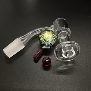 14mm Male Terp Slurper Kit Banger 45 Degree Angle (4 piece Kit) 14mm Male Terp Slurper Kit Banger 45 Degree Angle (4 piece Kit)