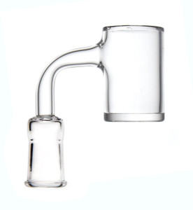 Beveled Fully Welded 2mm Thick Bottom Quartz Banger: 14mm Female 90 Degree Beveled Fully Welded 2mm Thick Bottom Quartz Banger: 14mm Female 90 Degree