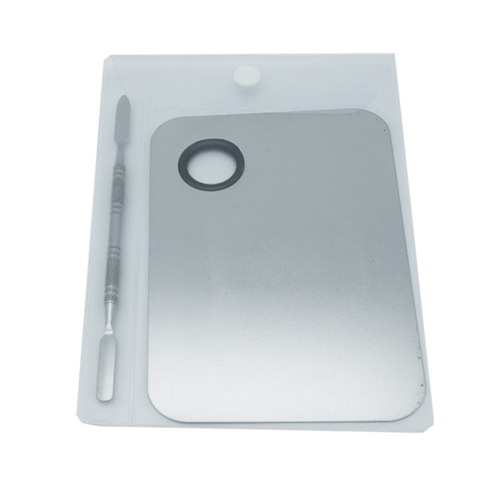 Metal Mixing Palette & Spatula Set