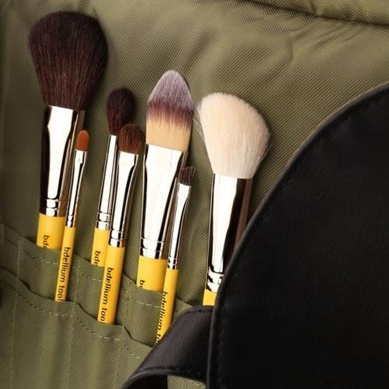 Bdellium Tools SFX Glue Brush 7 Pc. Brush Set with Ziplock Pouch