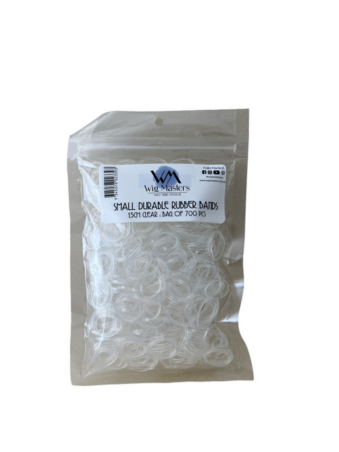Wig Masters Small Durable Rubber Bands 1.5cm Bag of x700 Clear