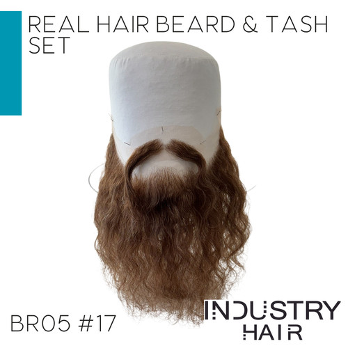 Real Hair Beard and Moustache Set