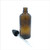 Amber Glass Bottle (50ml) with Black PIPETTE Eye-Dropper Caps