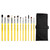 Bdellium Tools 12 Piece Studio Eyes Brush Set with Roll-up Pouch